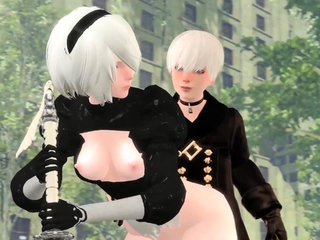 2B from Video Sport NieR Automata Intercourse and Anal