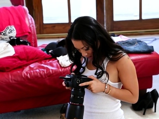 An asian model facesitting big tits lesbian photographer