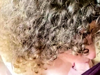 Blonde novice blowjob POV in public