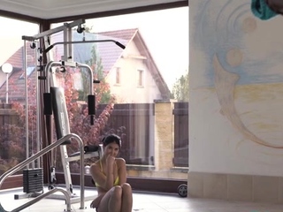 Fascinating first timer Girl Dee getting stuffed up by instrument