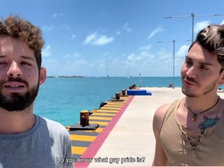 Latin guys have fun homosexual pleasure on the seashore out of doors