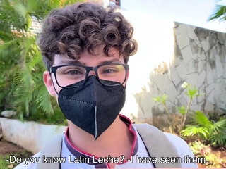 Newbie latin twink celebrating on an enormous dick bareback