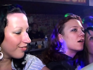 Oozing vagina on the dance floor