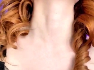 Large boob brunette masturbates on webcam