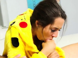 Huge booty brunette anal initial time Poke Man Go!