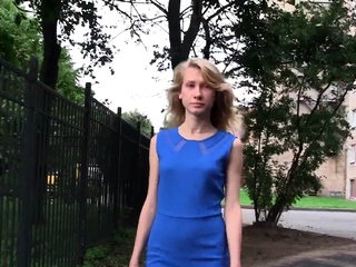 Sultry russian barely legal bimbo Marina gets pie plowed