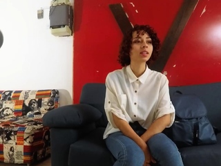 Curly Redhead Latina Exited For Casting