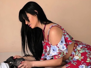 Dreamy pale tropical latina anal