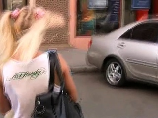 Exceptional russian blonde floozy gets licked and offers head