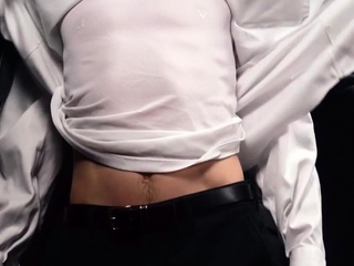 Horny mormon riding dick bareback