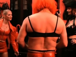 Imply dominatrix wraps up her bondman and tortures his pecker