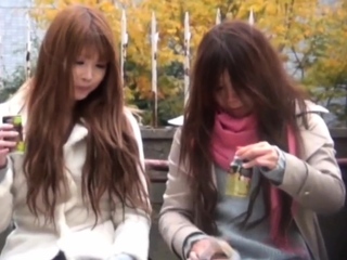 Japanese babes filmed upskirt