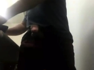 MILKING HIS Large UNCUT BRAZILIAN DONKEY DICK AT Operate