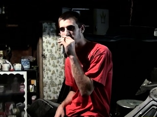 Aroused jerking off session by a solo guy with massive jock