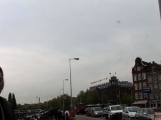 Astounding ebony brunette Candy bounces on tough pole