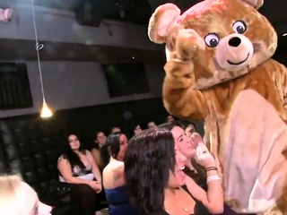 Sweet babe gets her wet crack drilled for the duration of stripper celebration