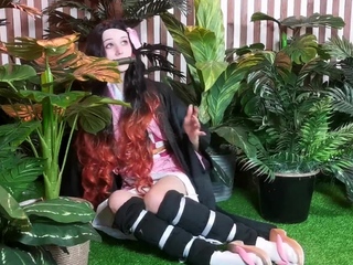 Amateur college teens outside oral exciting