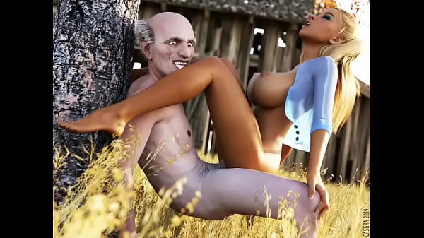 Old farmer bangs teen with enormous tits