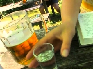 Sweet brunette minx Elena with impressive all-natural tits fucks