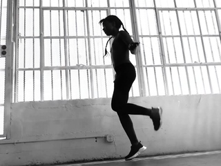 Tiny tits black pornstar posing naked