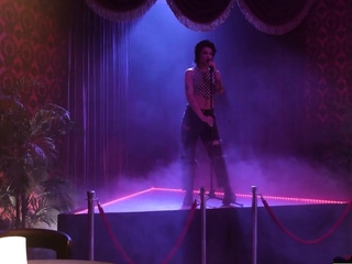 Trans club star Ariel Demure licks and fucks apprentice girl