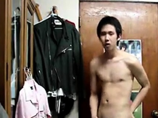 cute Korean boy jacks off