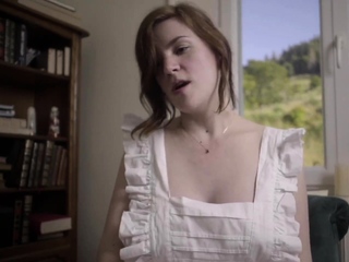 Great stranded redhead teen flashing her major boobs