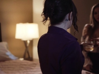 Lesbian medium tits babes delight in strapon sapphic sex