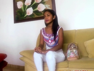 Afro Latina Preparing Pussy For Massive Dick