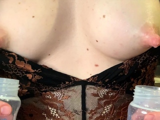 Busty amateur milf masturbates in the shower