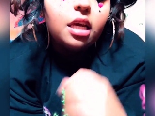 Chubby Brunette Large Boobs Dildo Masturbation