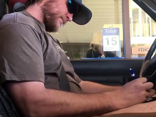 Horny Guy Bustin A Nut at the Bank ( Hands totally free Public Cum )