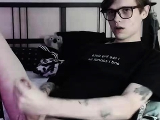 Hot gay twink dick masturbation video