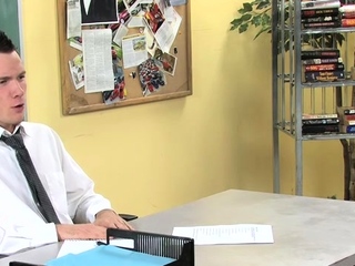 Attractive teen homo dude fucks his college buddy till cumshot