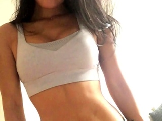 Close up of Asian masturbation