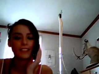 College Chick Plays With Herself For Boyfriend On Telephone