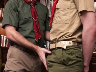 Scoutmaster mouth-fucks horny cock craving gay scout boy