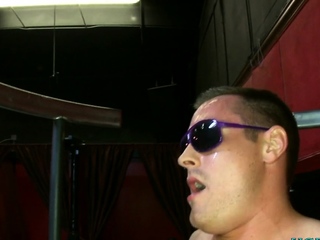 Stripper gets his tough pecker delighted by sweet babe