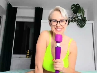 Blond lesbian slut licks brunette gal pussy