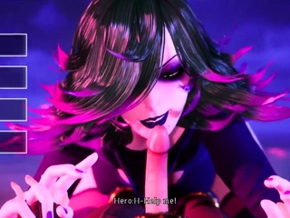 Foxy 3D Superwoman bounces up and down on a cock