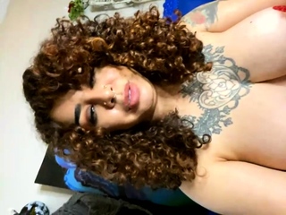 Major boob brunette masturbates on webcam