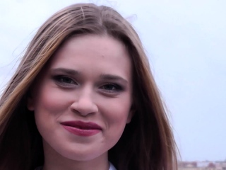 Pale and chubby brunette MILF sucks and tit fucks a major cock