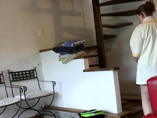 Phoebe French maid obtaining sandwiched