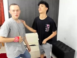 Super attractive latin gay bareback sex