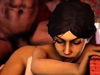 Two 3d cartoon cuties are prepared for their bath