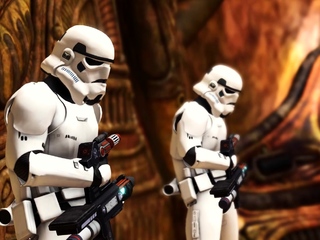 Alien fucks challenging a attractive blonde in her ass in the fire cave