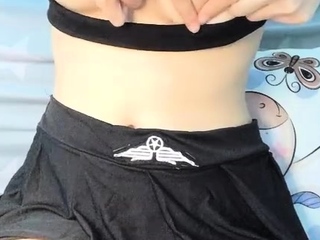 Attractive teen ebony solo toy masturbation