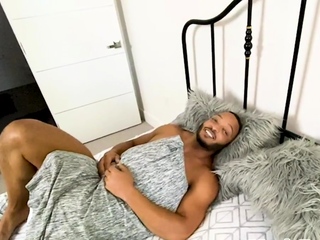 Black muscled hunk mesmerized and POV bareback fucked by BF