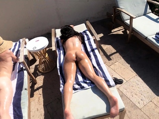 Blonde russian amateur fucked outside pov