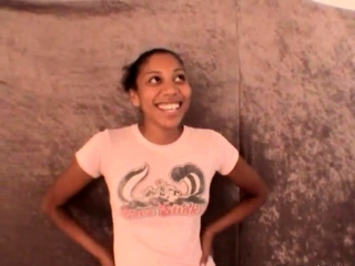 Busty ebony teen